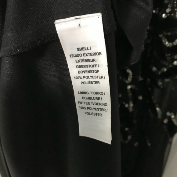 Adrianna Papell Beaded Black Velvet Maxi /Formal Size 16 NWT - Picture 4 of 5